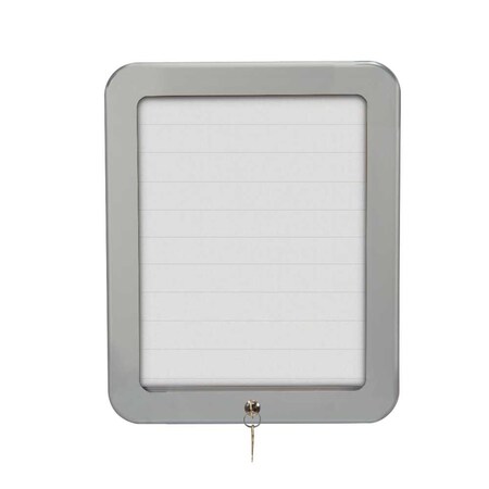 United Visual Products Sliding Door Indoor Enclosed Corkboard, 9 UV9030ACSH-BRONZE-KEYLIME